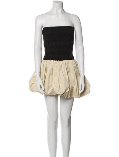 Pre-owned Dissh Colorblock Pattern Mini Dress In Neutral
