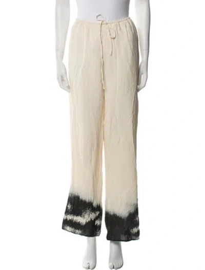 Pre-owned Dissh Colorblock Pattern Wide Leg Pants In Neutral