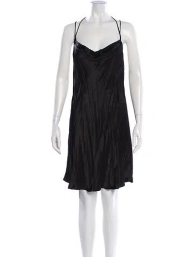 Pre-owned Dissh Cowl Neck Mini Dress In Black
