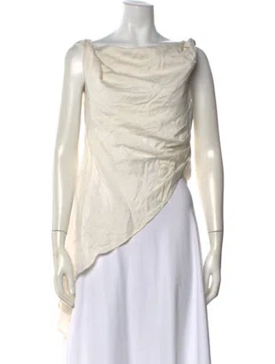 Pre-owned Dissh Cowl Neck Sleeveless Top In Neutral