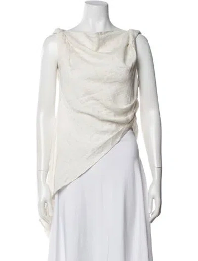 Pre-owned Dissh Cowl Neck Sleeveless Top In Neutral