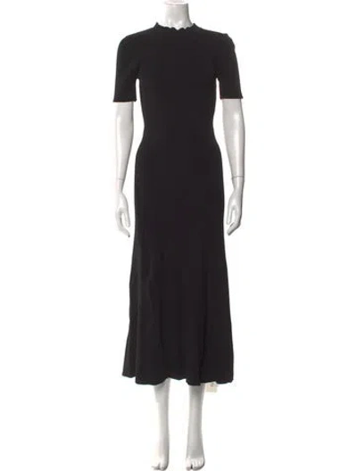 Pre-owned Dissh Crew Neck Long Dress In Black