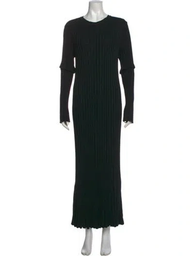 Pre-owned Dissh Crew Neck Long Dress In Black