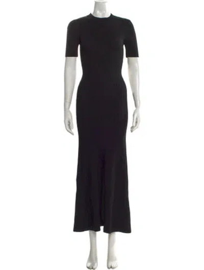 Pre-owned Dissh Crew Neck Long Dress In Black