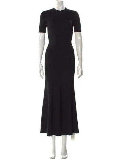 Pre-owned Dissh Crew Neck Long Dress In Black