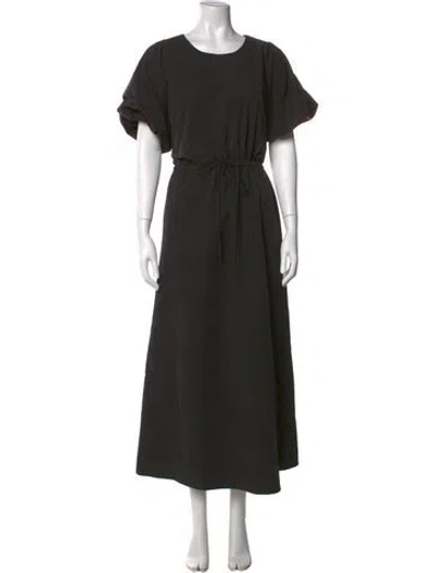 Pre-owned Dissh Crew Neck Long Dress In Black