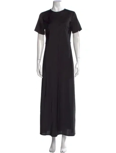 Pre-owned Dissh Crew Neck Long Dress In Black