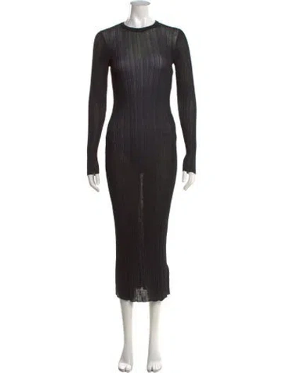 Pre-owned Dissh Crew Neck Long Dress In Black
