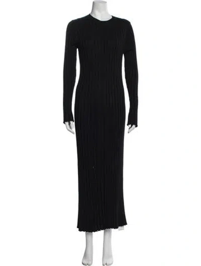 Pre-owned Dissh Crew Neck Long Dress In Black