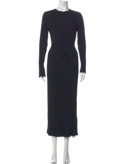 Pre-owned Dissh Crew Neck Long Dress In Blue