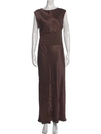 Pre-owned Dissh Crew Neck Long Dress In Gray