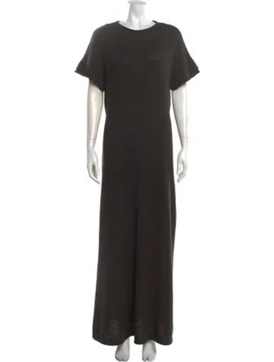 Pre-owned Dissh Crew Neck Long Dress In Green