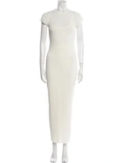 Pre-owned Dissh Crew Neck Long Dress In Neutral