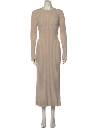 Pre-owned Dissh Crew Neck Long Dress In Neutral