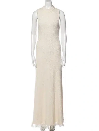Pre-owned Dissh Crew Neck Long Dress In Neutral