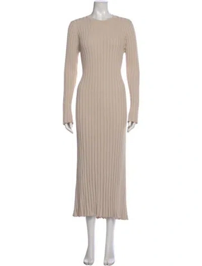 Pre-owned Dissh Crew Neck Long Dress In Neutral