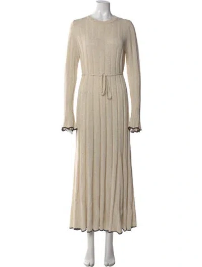 Pre-owned Dissh Crew Neck Long Dress In Neutral