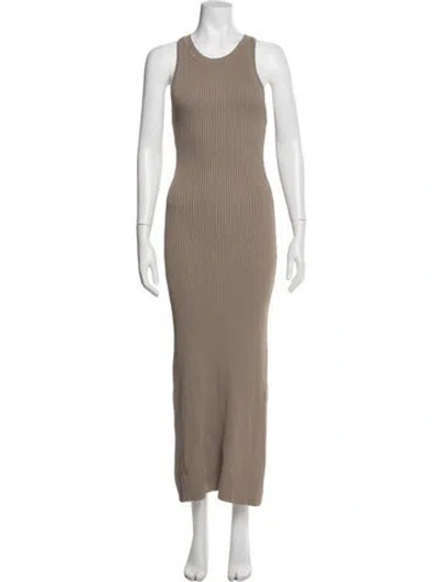 Pre-owned Dissh Crew Neck Long Dress In Neutral