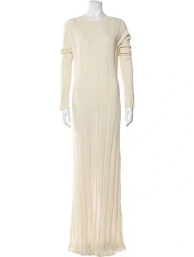 Pre-owned Dissh Crew Neck Long Dress In Neutral