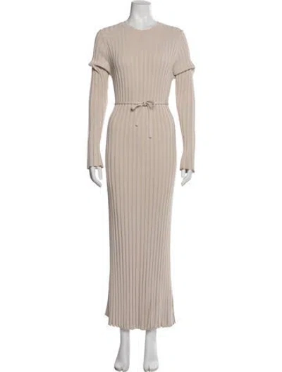 Pre-owned Dissh Crew Neck Long Dress In Neutral
