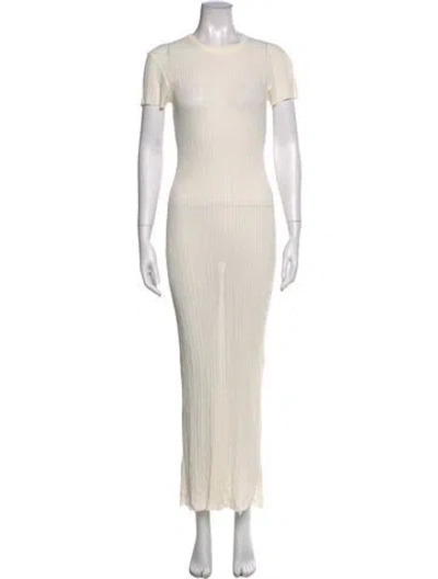 Pre-owned Dissh Crew Neck Long Dress In Neutral