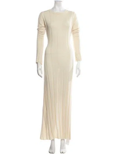 Pre-owned Dissh Crew Neck Long Dress In Neutral