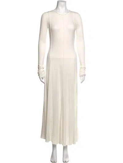 Pre-owned Dissh Crew Neck Long Dress In Neutral