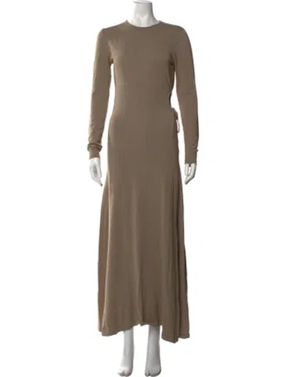 Pre-owned Dissh Crew Neck Long Dress In Neutral