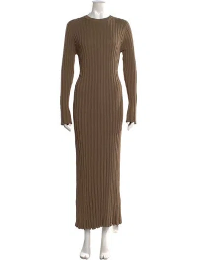 Pre-owned Dissh Crew Neck Long Dress In Neutrals