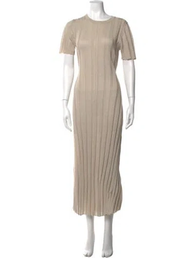 Pre-owned Dissh Crew Neck Long Dress In Neutrals