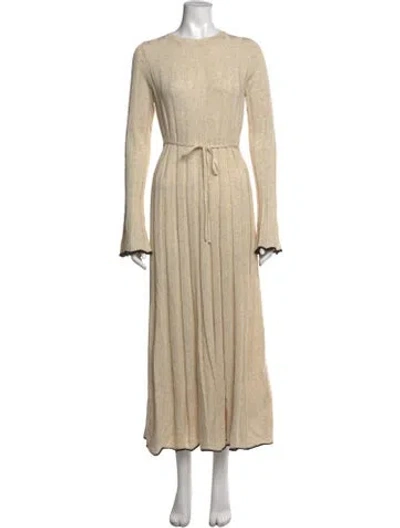 Pre-owned Dissh Crew Neck Long Dress In Neutrals