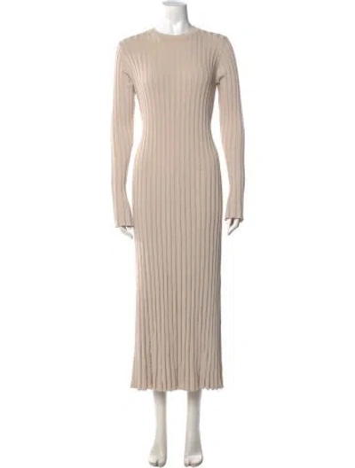 Pre-owned Dissh Crew Neck Long Dress In Neutrals