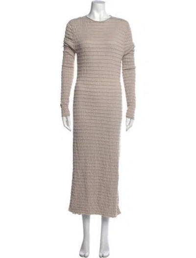 Pre-owned Dissh Crew Neck Long Dress In Neutrals