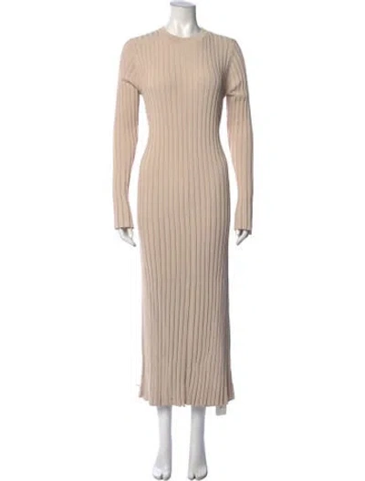 Pre-owned Dissh Crew Neck Long Dress In Neutrals