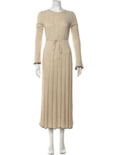 Pre-owned Dissh Crew Neck Long Dress In Neutrals