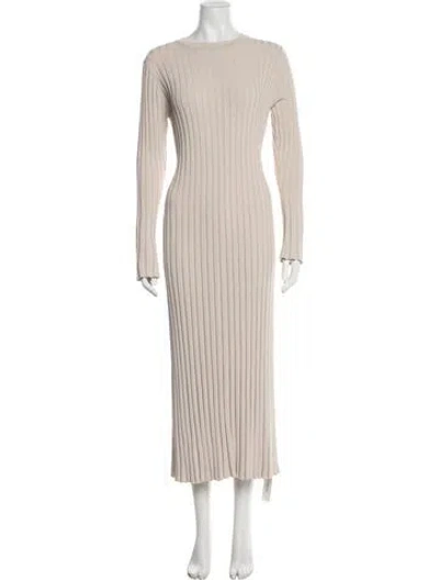 Pre-owned Dissh Crew Neck Long Dress In Neutrals