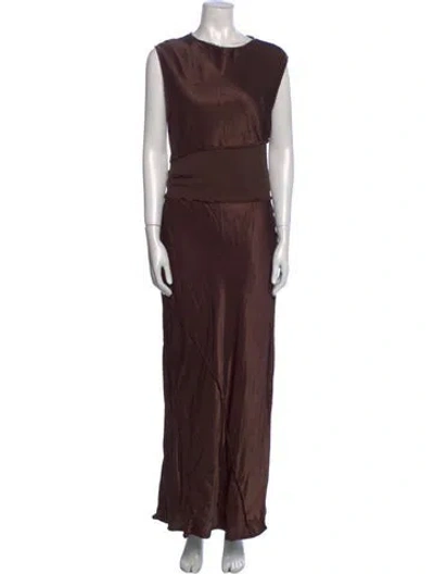 Pre-owned Dissh Crew Neck Long Dress W/ Tags In Brown