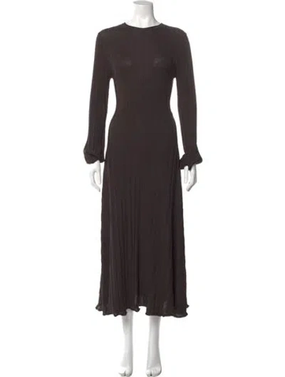 Pre-owned Dissh Crew Neck Long Dress W/ Tags In Brown