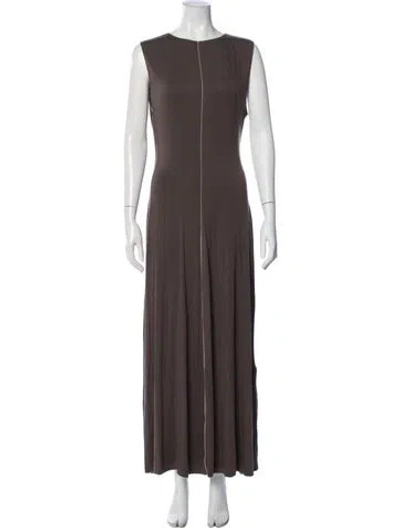 Pre-owned Dissh Crew Neck Long Dress W/ Tags In Brown