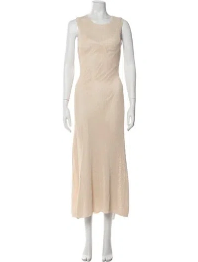Pre-owned Dissh Crew Neck Long Dress W/ Tags In Neutral