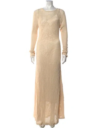 Pre-owned Dissh Crew Neck Long Dress W/ Tags In Neutrals