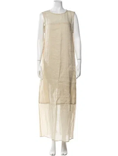 Pre-owned Dissh Crew Neck Long Dress W/ Tags In Neutrals
