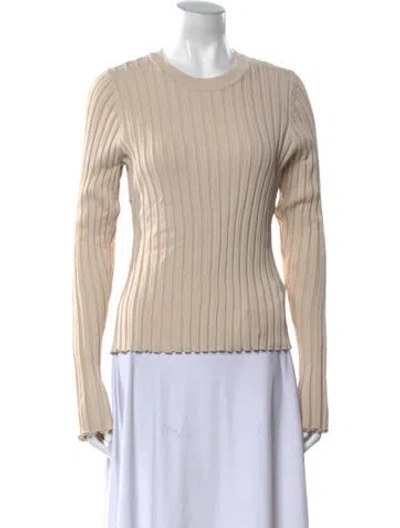 Pre-owned Dissh Crew Neck Long Sleeve Top In Neutral