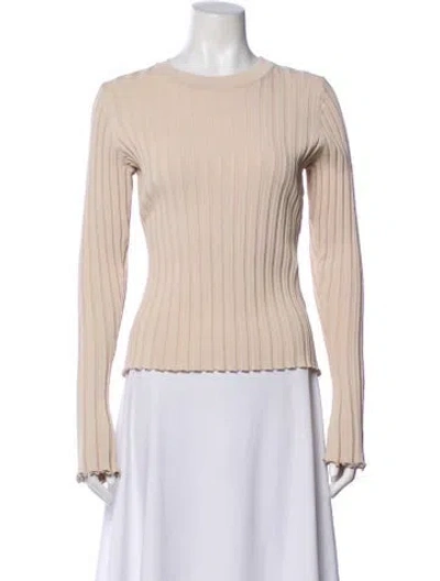 Pre-owned Dissh Crew Neck Long Sleeve Top In Neutral
