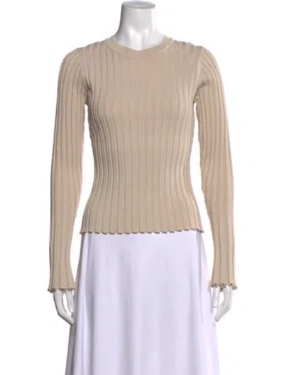 Pre-owned Dissh Crew Neck Long Sleeve Top W/ Tags In Neutral