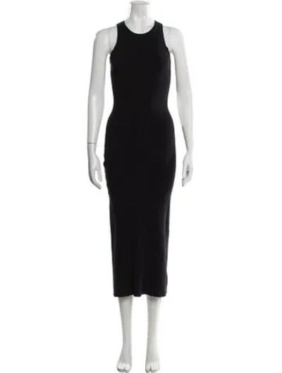 Pre-owned Dissh Crew Neck Midi Length Dress In Black