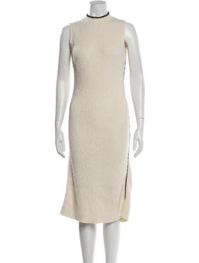 Pre-owned Dissh Crew Neck Midi Length Dress In Neutral