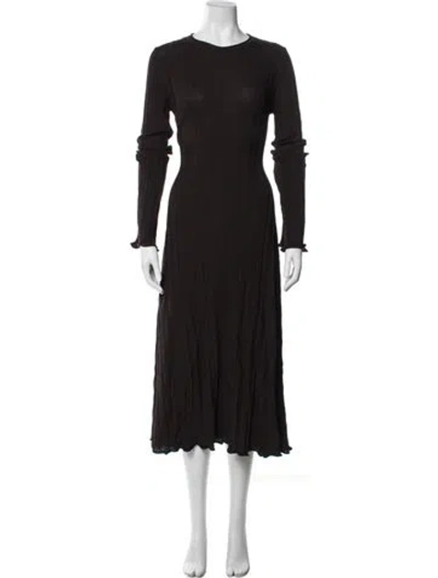 Pre-owned Dissh Crew Neck Midi Length Dress In Purple