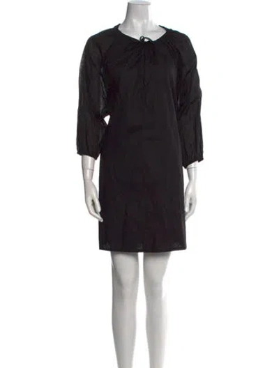 Pre-owned Dissh Crew Neck Mini Dress In Black