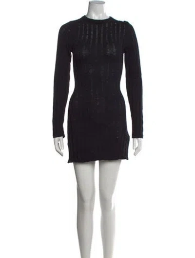 Pre-owned Dissh Crew Neck Mini Dress In Black